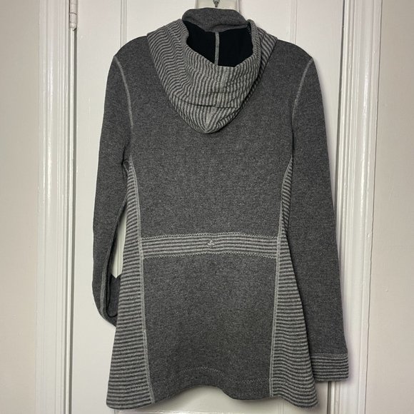 prAna - Grey Breathe Kari Zip Front Hooded Jacket Coat - Picture 4 of 13